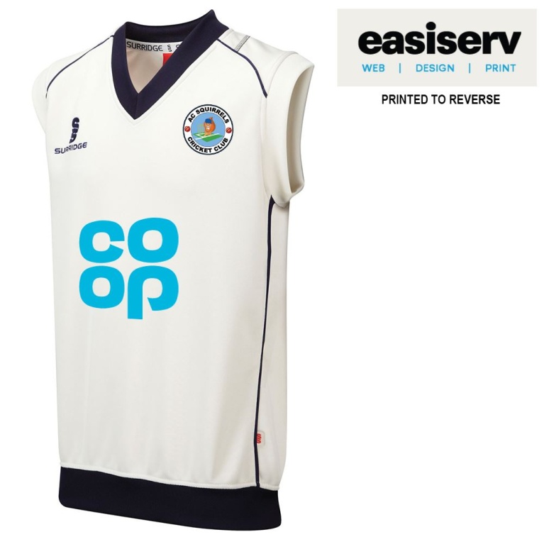 AC Squirrels CC Sleeveless Sweater Navy Trim