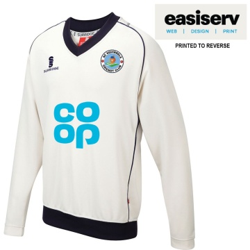 AC Squirrels CC Long Sleeve Sweater Navy Trim